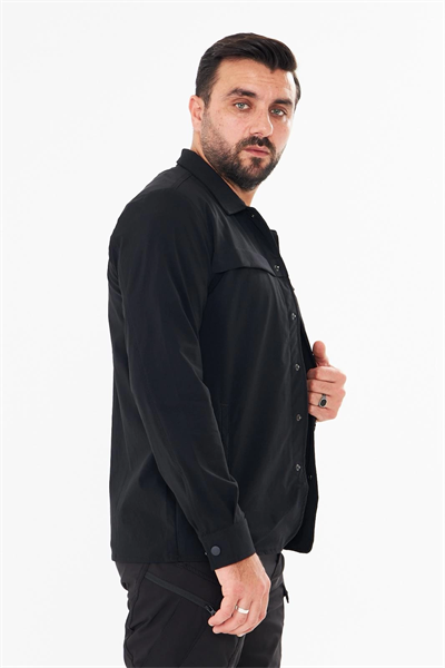 İssi İçi Astarlı Çıtlıçıtlı Gömlek Siyah