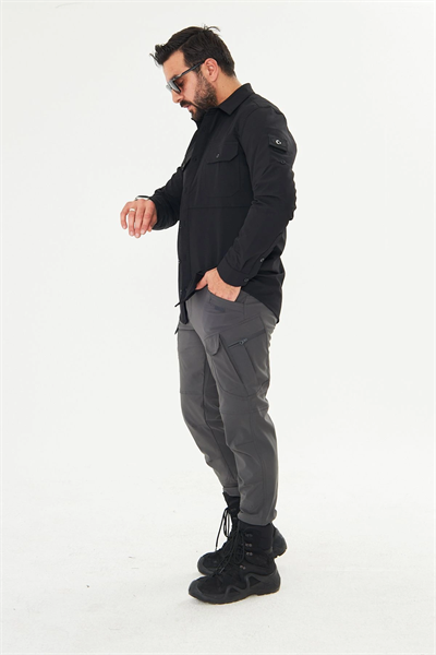 İSSİ Kışlık Pençli Gömlek Siyah