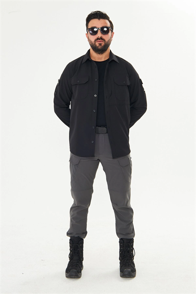 İSSİ Kışlık Pençli Gömlek Siyah