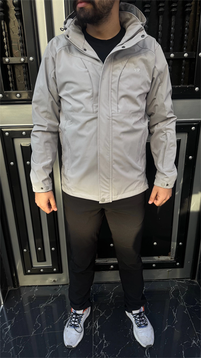 İssi Taktikal Kapüşonlu Mevsimlik Ceket - Açık gri