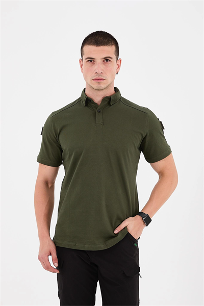 Polo Yaka Taktik Tshirt Haki