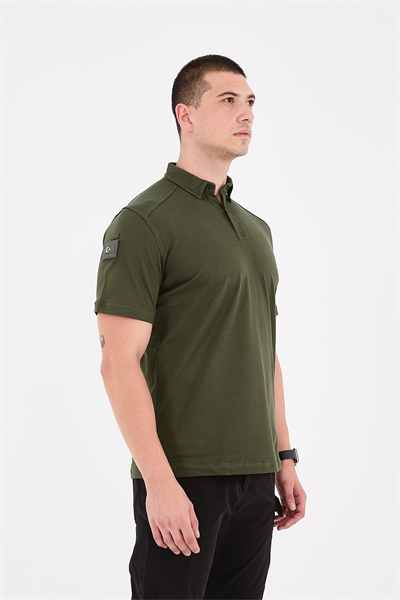 Polo Yaka Taktik Tshirt Haki