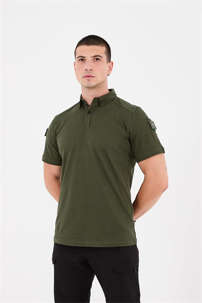 Polo Yaka Taktik Tshirt Haki
