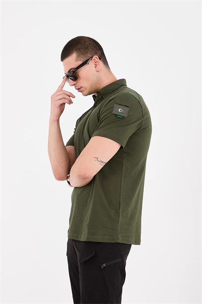 Polo Yaka Taktik Tshirt Haki