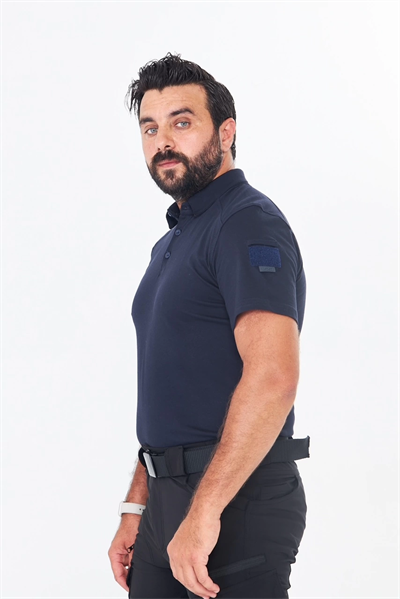 Polo Yaka Taktik Tshirt Lacivert