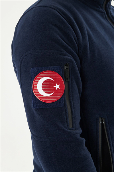 Tactical Outdoor Taktik Hırka Dik Yaka Polar Fermuarlı Polar Lacivert