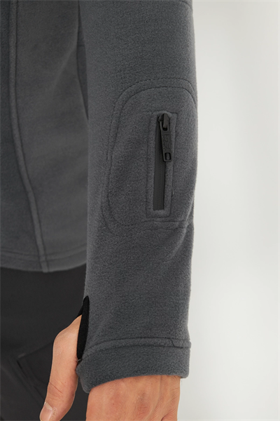 Tactical Outdoor Taktik Hırka Dik Yaka Polar Fermuarlı Polar Antrasit