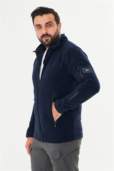 Tactical Outdoor Taktik Hırka Dik Yaka Polar Fermuarlı Polar Lacivert