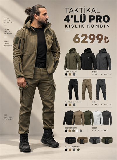 Taktikal 4'Lü Pro Kışlık Kombin