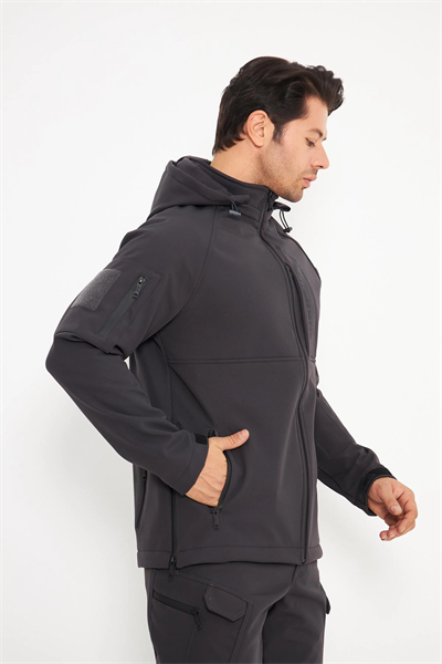 Taktikal Shoftshell Antrasit Mont