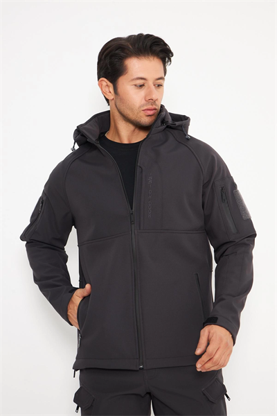 Taktikal Shoftshell Antrasit Mont