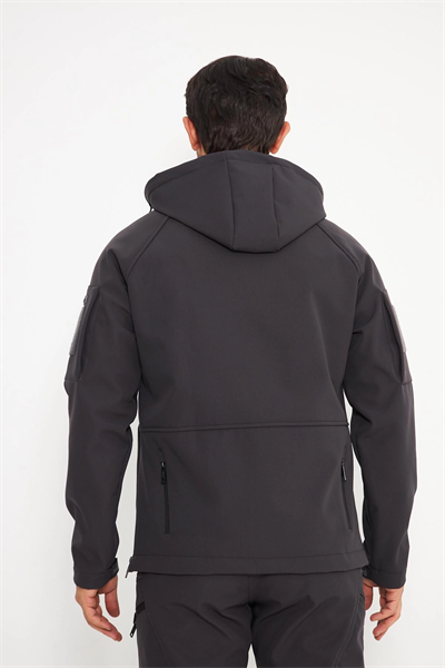 Taktikal Shoftshell Antrasit Mont