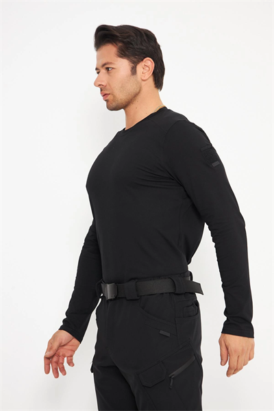 Taktikal Siyah Uzun Kollu Body