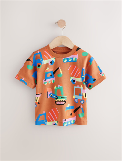 Next Geometrik Desenli T-Shirt Kahverengi