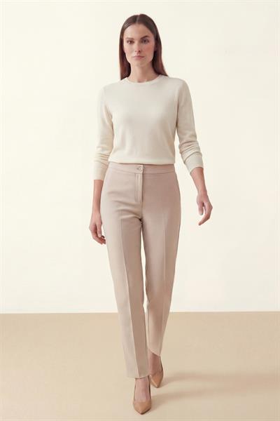 Tulin Beli Lastikli Basic Pantolon TAŞ