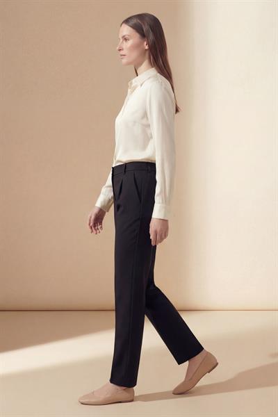 Tulin Beli Lastikli Comfort Pantolon Siyah