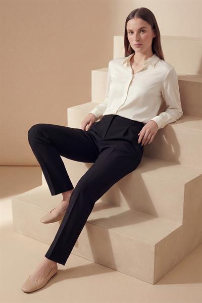 Tulin Beli Lastikli Comfort Pantolon Siyah