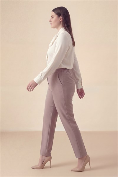 Tulin Büyük Beden Basic Pantolon TOPRAK