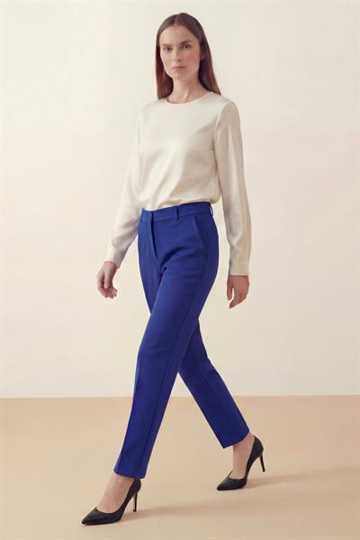 Tulin Yan Cep Basic Pantolon İNDİGO