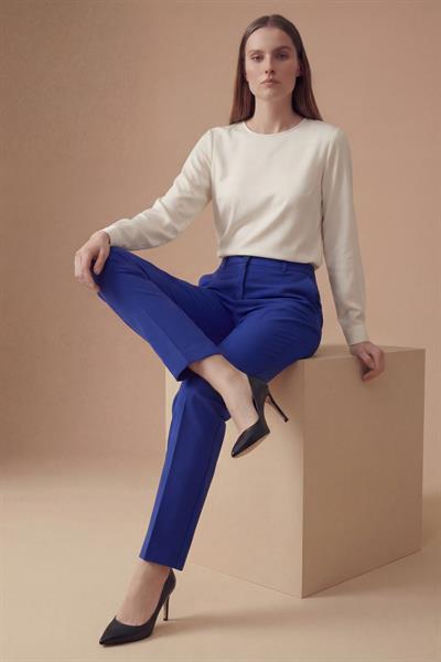 Tulin Yan Cep Basic Pantolon İNDİGO