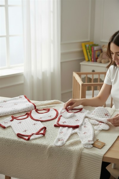 Minik Fiyonklu Baskılı 7'li Set 