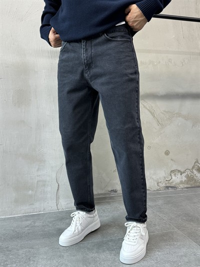 Trend Fit Rahat Kalıp Antrasit Boyfriend Pantolon
