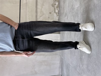 Yıkamalı Rahat Kalıp Boyfriend Antrasit Jean