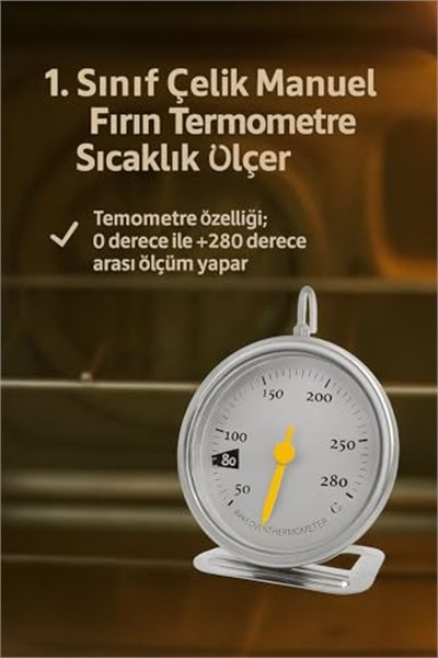 1. Sınıf Çelik Manuel Fırın Termometre Sıcaklık Ölçer th232