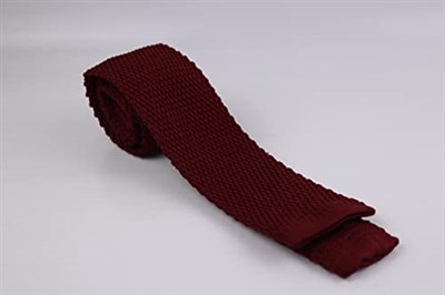1.Kalite Özel Desenli Örme Kravat- Kırmızı kırmızı Tek Ebat kırmızı Tek Ebat ars-398