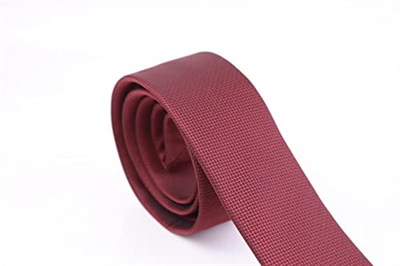 1.Kalite Özel Desenli Kravat Mendil Seti - Bordo Bordo Bordo ars-455