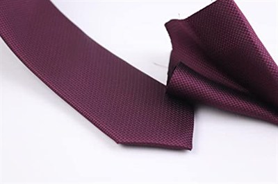1.Kalite Özel Desenli Kravat Mendil Seti - Bordo Bordo Bordo ars-467
