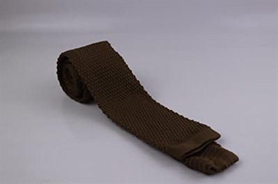 1.Kalite Özel Desenli Örme Kravat- Kahverengi kahverengi Tek Ebat kahverengi Tek Ebat ars-387