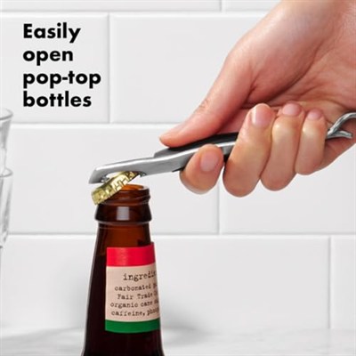 (1, Silver/Black) - OXO SteeL Bottle Opener