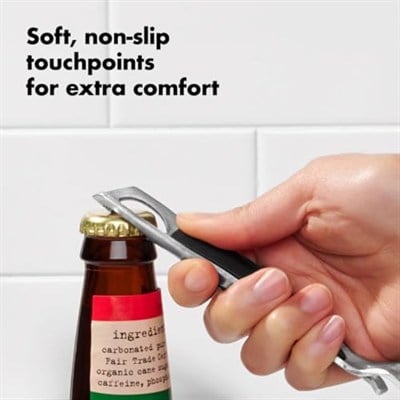 (1, Silver/Black) - OXO SteeL Bottle Opener