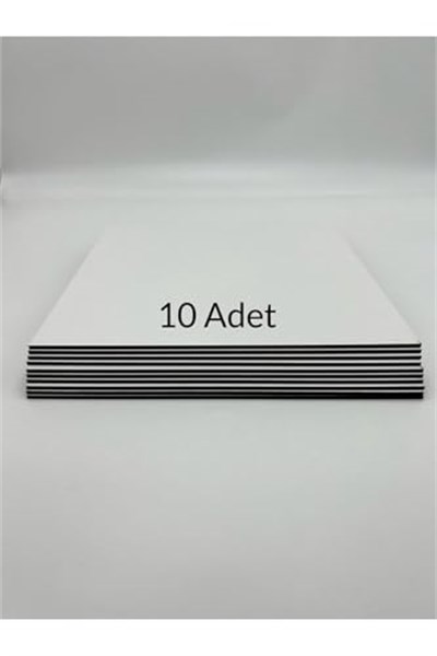 10 Adet 30x30 Cm Mdf Beyaz Pasta Altlığı