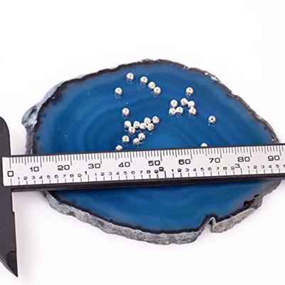 10 Adet Çok Küçük Gümüş Top - 2 mm Kalem İşçilikli - Taş Sandığı