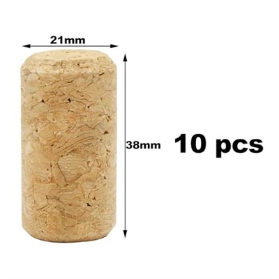 10 adet şarap mantarı, mantar tapası, uzunluk 38 mm, Ø 21 mm | Tapones Corcho, Şarap Taponları, Şarap Şişeleri ve DIY Dekorasyonları için