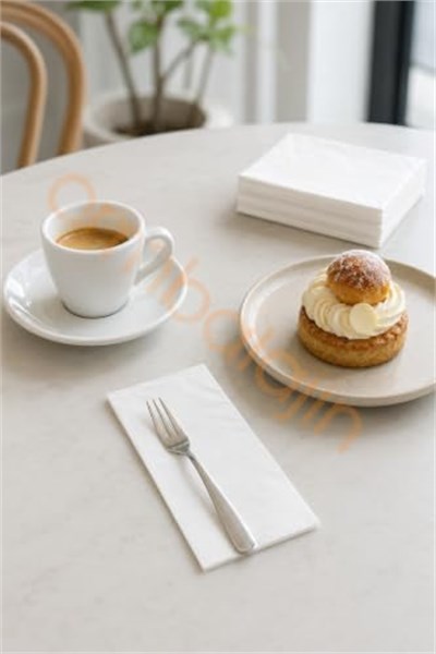 100 Adet24 × 24 Garson Katlama Kağıt Peçete – Restoran ve Kafe İçin Kağıt Servis Peçetesi