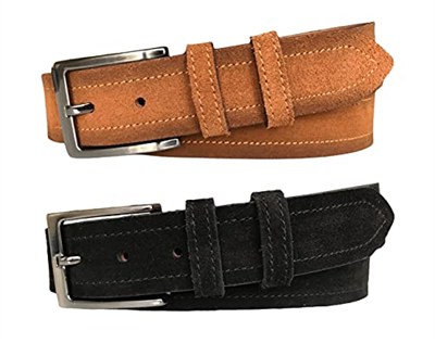 %100 Hakiki Deri 2li Set Süet Taba, Siyah Kemer 4 cm, 2li.Süet-açık.taba-siyah