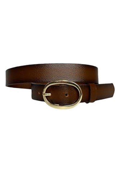 %100 Hakiki Deri Gold Oval Tokalı Siyah İnce Kadın Kemeri, 3 cm; 3cm-KDN-36-Siyah.DÜZ
