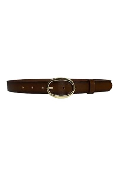 %100 Hakiki Deri Gold Oval Tokalı Siyah İnce Kadın Kemeri, 3 cm; 3cm-KDN-36-Siyah.DÜZ