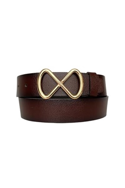 %100 Hakiki Deri, Gold Tokalı Bordo Kadın Kot Kemeri 4 cm; Bordo-byn-42