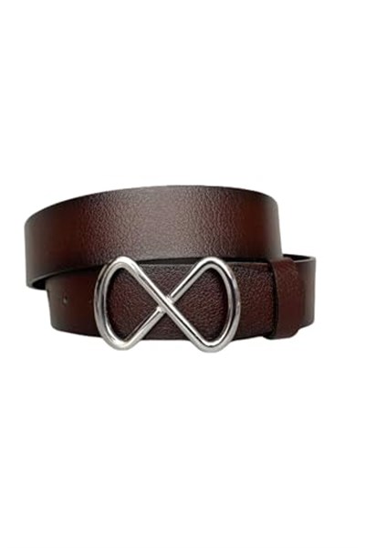 %100 Hakiki Deri, Gümüş Tokalı Bordo Kadın Kot Kemeri 4 cm; Bordo-byn-41