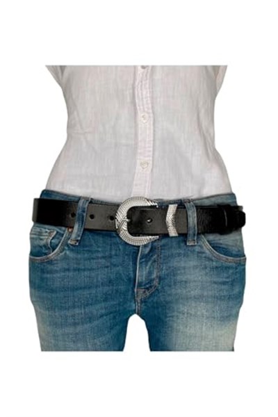 %100 Hakiki Deri, Gümüş Tokalı, Metal Köprülü Bordo Kadın Kot Kemeri 4 cm; Bordo-byn-63