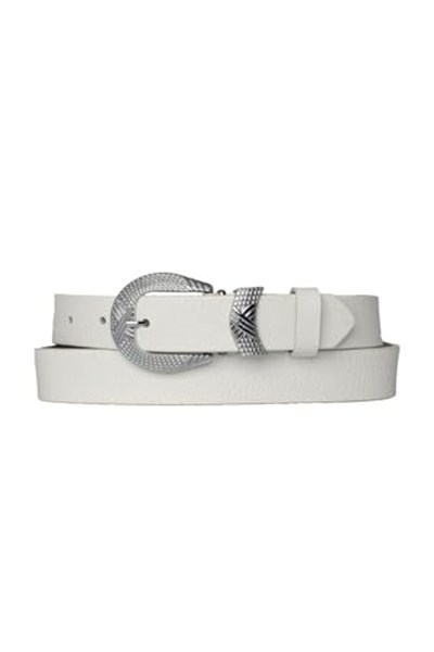 %100 Hakiki Deri Gümüş Tokalı Siyah İnce Kadın Kemeri, 3cm; 3cm-KDN-26-Siyah.DÜZ