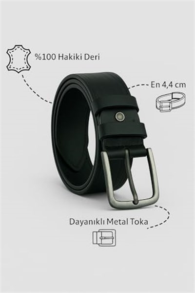 %100 Hakiki Deri Kemer Erkek Spor Kemer Siyah 0159