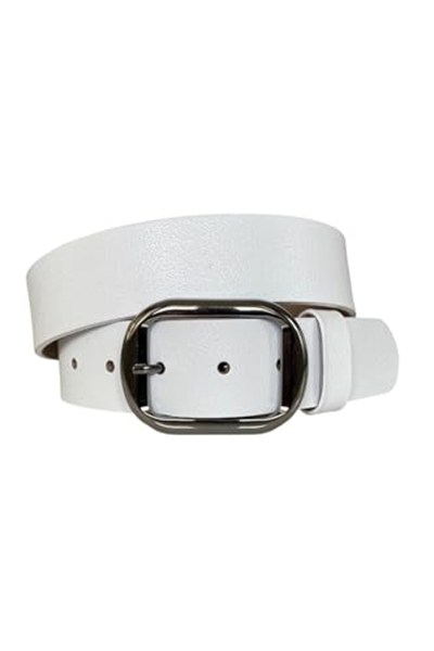 %100 Hakiki Deri, Siyah Nikel Tokalı Bordo Kadın Kot Kemeri 4 cm; Bordo-byn-23