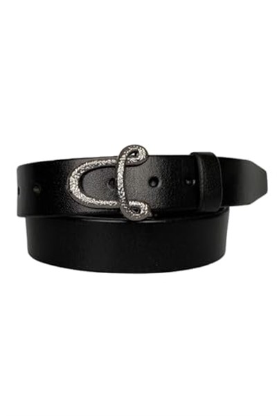 %100 Hakiki Deri, Siyah Nikel Tokalı Kahverengi Kadın Kot Kemeri 4 cm; ToSado.kare-byn-54