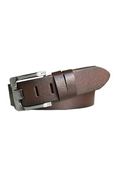 %100 Hakiki Kaliteli Deri 2li Set 4.5 cm Geniş Dilli Kot, Spor Kemer; Siyah, Kahverengi, 2li.Genis-siy.kah