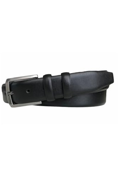 %100 Hakiki Kaliteli Deri Siyah Klasik Kumaş Pantolon Kemeri 3,5 cm, Go-Dk-KLA-01